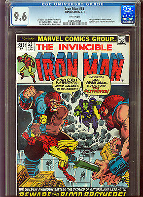 Iron Man 55 CGC 96 NM  Marvel 1977  1st App Thanos