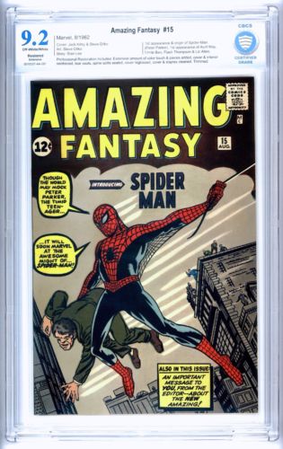 Amazing Fantasy 15 CBCS 92 Restored 1962 ASM AF Not CGC