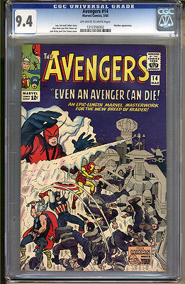Avengers 14 CGC 94 NM Universal No Reserve