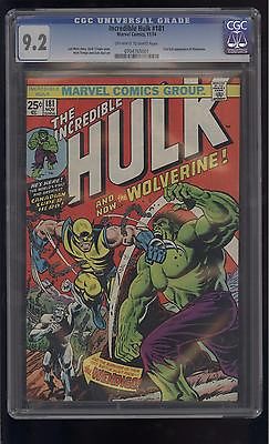 HULK 181 CGC 92 1st FULL APPEARANCE of WOLVERINE 1974 GRAIL BOOK  COMIC KINGS 