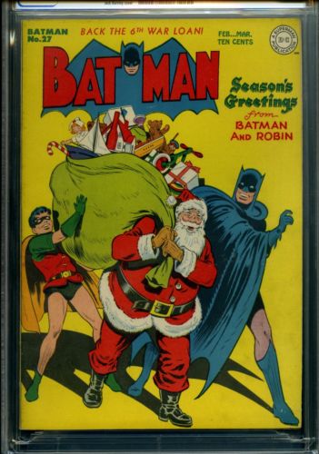 BATMAN 27  CGC  Classic Christmas cover  High grade