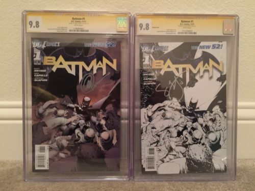 Batman 1 1st Print  1200 BW Sketch Variant CGC 98 SS Snyder Capullo