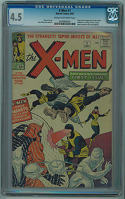 XMEN 1 CGC 45 KIRBY ART 1ST XMEN CREAM TO OFFWHITE PAGES SILVER AGE