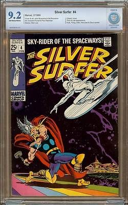 Silver Surfer 4 CBCS 92 OWW nonCGC Classic Buscema vs Thor Cover Beauty