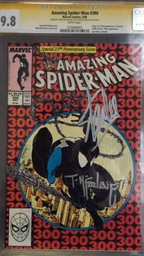 Amazing SpiderMan 300 CGC 98 SS Stan Lee Todd McFarlane 1st Venom NM