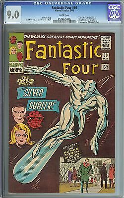 FANTASTIC FOUR 50 CGC 90 WHITE PAGES  SILVER SURFER VS GALACTUS