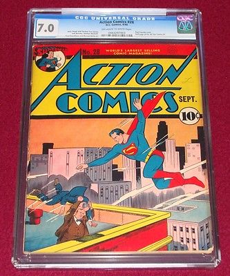 Action Comics 28 CGC 70 OWW 1940 Classic Superman Cover Bright Colors Rare