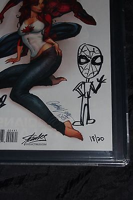Stan Lee Sketch Autograph Amazing SpiderMan 14 Campbell Fan Expo Variant CGC 