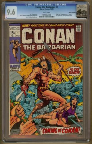 Conan the Barbarian 1 CGC 96 White Pages Rocky Mountain Pedgree  1st Conan