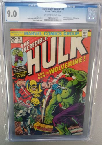Incredible Hulk  181 CGC 90 First Appearance of Wolverine