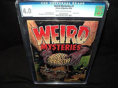 Weird Mysteries 5 CGC 40 OWW p Classic Cover Wolverton 1953 id 15544