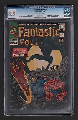 FANTASTIC FOUR 52  1st APPEARANCE OF BLACK PANTHER  CGC 85