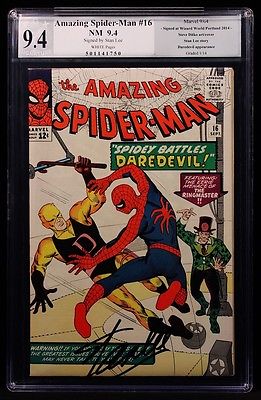 1964 MARVEL COMICS AMAZING SPIDERMAN 16 PGX 94 LIKE CGC SIGNED STAN LEE