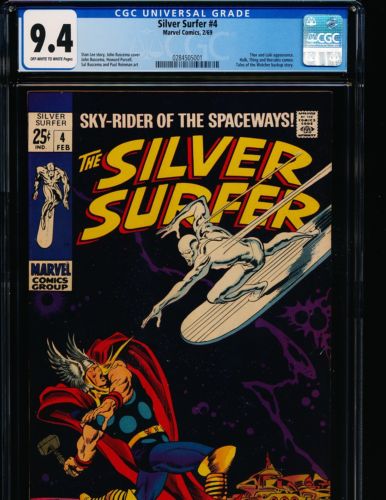 Silver Surfer  4  Surfer vs Thor low distribution CGC 94 OWWHITE Pgs