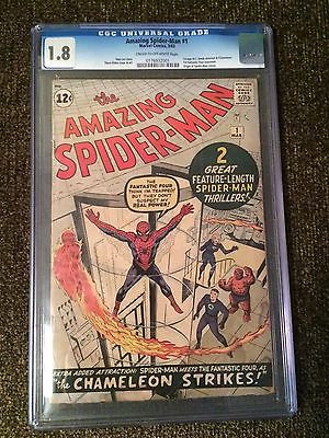 1 CGC Graded Spider Man Comic Book 1963 The Amazing Spiderman Marvel Comics