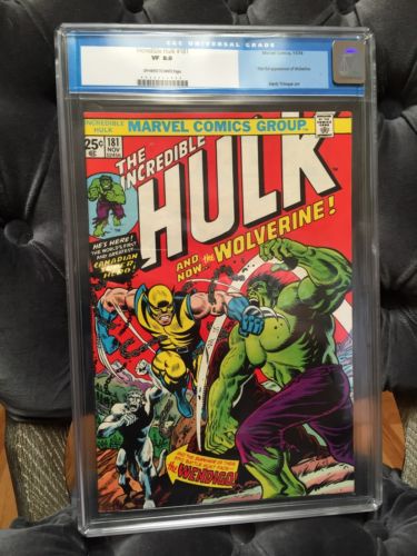 INCREDIBLE HULK  181 1ST FULL WOLVERINE  CGC 80 OWW  Looks Undergraded