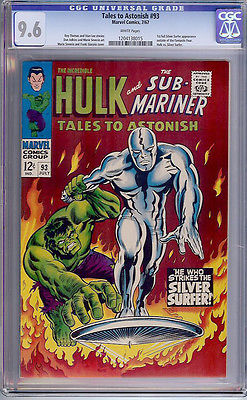Tales to Astonish 93 CGC 96 White pages Silver Surfer and The Hulk Marvel