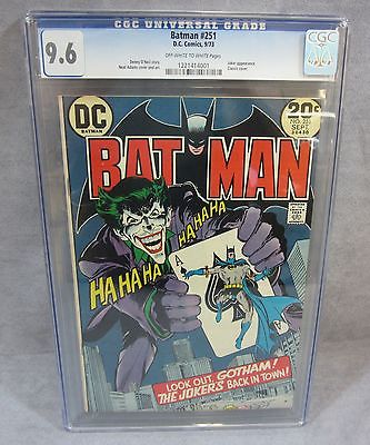 BATMAN 251 Neal Adams Classic Joker Cover DC Comics 1973 CGC 96 NM