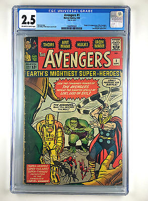 AVENGERS 1 CGC 25 oww ORIGIN AND 1ST APP 1963 Marvel Comics 1963 