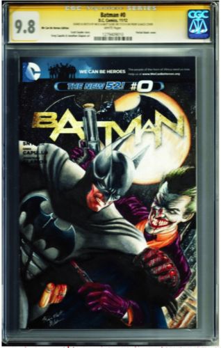 Batman Joker Mick  Matt Glebe Brothers Sketch CGC 98 RARE 0 Blank