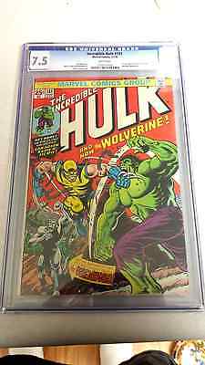 The Incredible Hulk 181 Nov 1974 CGC 75 WHITE pages Free domestic shipping