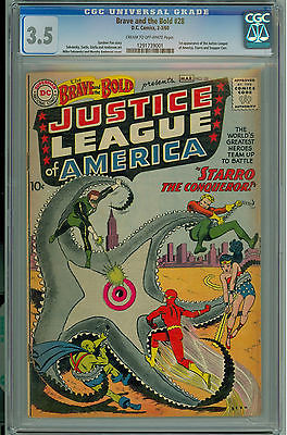 Brave and the Bold 28 CGC 35 Blue Label CrmOW 1st Justice League of America 