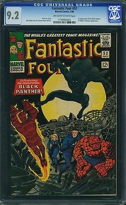 Fantastic Four 52 Jul 1966 Marvel  CGC 92  First Black Panther