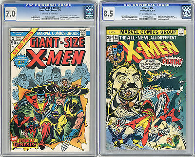 1975 Giant Size XMen 1 CGC 70  XMen 94 CGC 85 