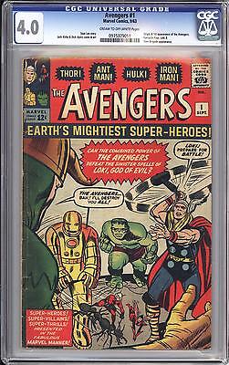 AVENGERS 1 CGC 40   1ST AVENGERS STORY HULK CAP IRON MAN THOR VS LOKI