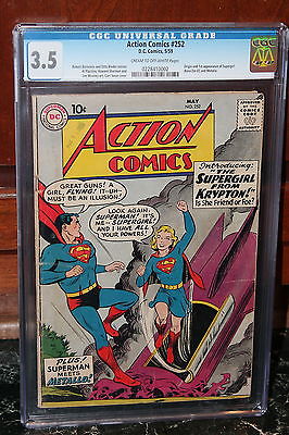 Action Comics 252 Nice Unrestored 1st App Supergirl DC Superman 1959 CGC 35