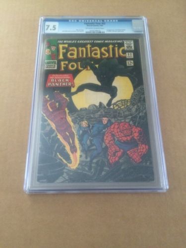 Fantastic Four 52 CGC 75 OWW 1st App of the Black Panther Marvel Comics