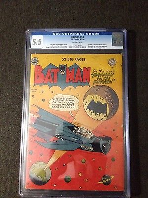 Batman  59 CGC 55  1st Deadshot  Suicide Squad  Will Smith  No reserve