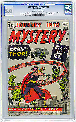 Journey into Mystery 83 CGC 50 OWW MEGA KEY 1st app Thor Kirby Marvel Comic