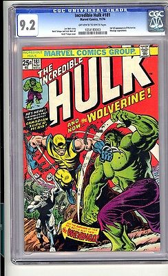 INCREDIBLE HULK 181 CGC 92 First full Wolverine Great copy  lk