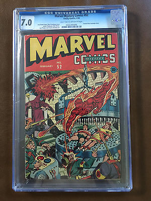 Marvel Mystery Comics 52 CGC 70 Feb 1944 Hooded Nazi Bondage  Torture Cover