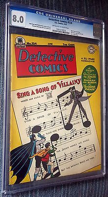 Detective Comics 124 CGC 80 OWW pages   Joker Sign a Song of Villainy