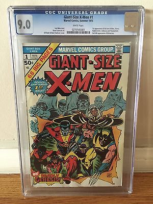 RARE 1975 BRONZE AGE GIANTSIZE XMEN 1 CGC 90 UNRESTORED KEY NEW XMEN WOW 