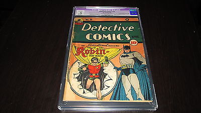 Detective Comics 38 DC Comics Golden Age 1940 1st Appearance of Robin CGC 05