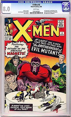 XMEN 4 STAN LEE CGC 80 WHITE PAGES 1st Appearance QuicksilverScarlet Witch