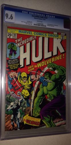 CGC 96 NM Incredible Hulk 181 WP 1st Full Wolverine App Uncanny Xmen