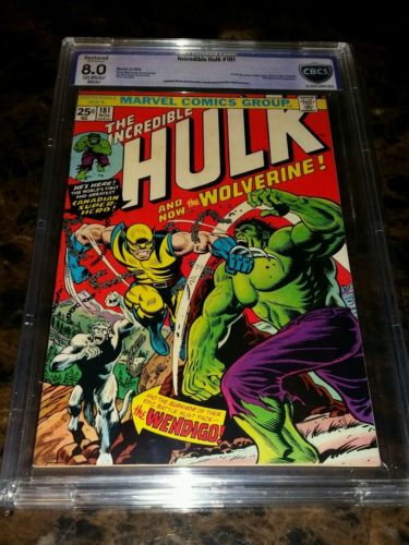 The Incredible Hulk 181 CBCS 80 cgc pgx First Wolverine Nov 1974 Restored