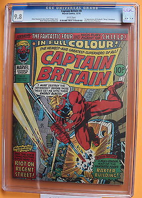 CAPTAIN BRITAIN 8 UK 1976 RARE 1st Betsy Braddock PSYLOCKE XMen CGC NMMT 98