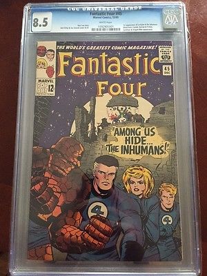 FANTASTIC FOUR 45 CGC 85 WHITE PAGES 1ST INHUMANS