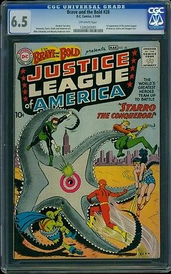 Brave and the Bold 28 CGC 65 OW Silver Age Key DC Comic 1st Justice League LK
