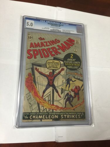 Amazing SpiderMan 1 Cgc 50 OffWhite To White Pages Looks Like A 60