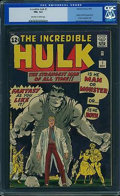 Hulk 1 CGC 65 Old label Insane book and looks like an 80