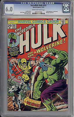 Incredible Hulk 181 CGC 60   first full Wolverine app  Old label 