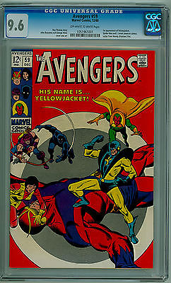 Avengers 59 Marvel CGC 96 NM Near Mint 1968 1st Yellowjacket  AntMan