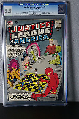 JUSTICE LEAGUE 1 1960 CGC 55 OWWHT PAGES 