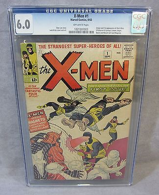 THE XMEN 1 1st appearance  Origin CGC 60 FN Marvel Comics 1963 Uncanny